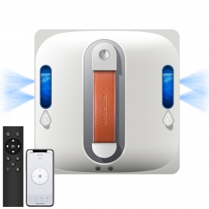 Vindusvaskerobot Liectroux S11 med 4-veis vannspray, robot for rengjøring av glass, gulv, vegger og fliser, vindusstøvsuger med intelligent navigasjon, flerskikts sikkerhetssystem, rammeløs bruk, stemmeveiledning